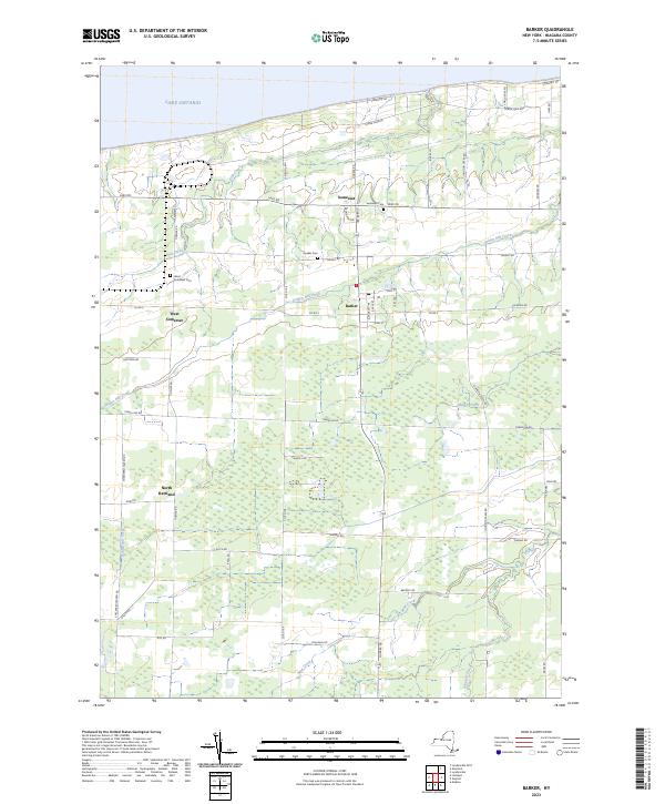 US Topo 7.5-minute map for Barker NY Discount