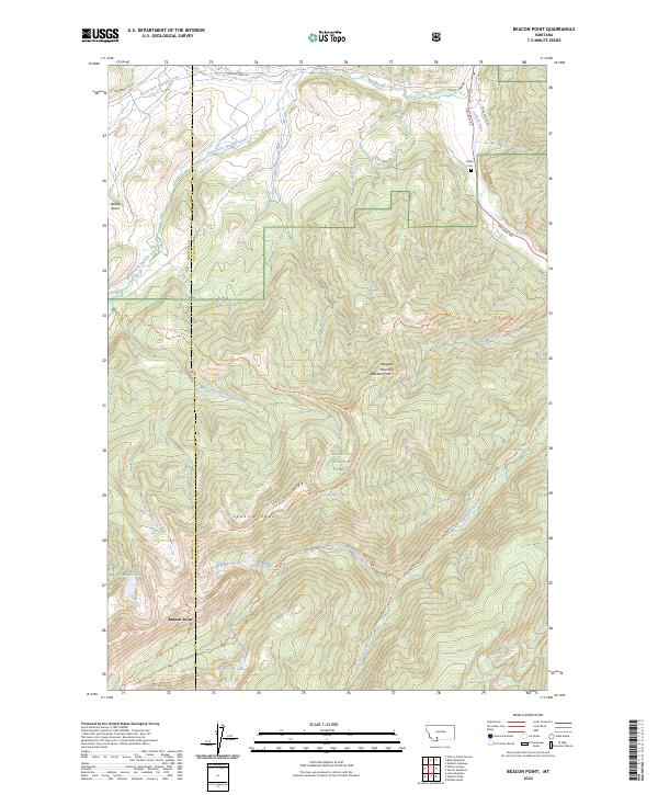 US Topo 7.5-minute map for Beacon Point MT Online Sale