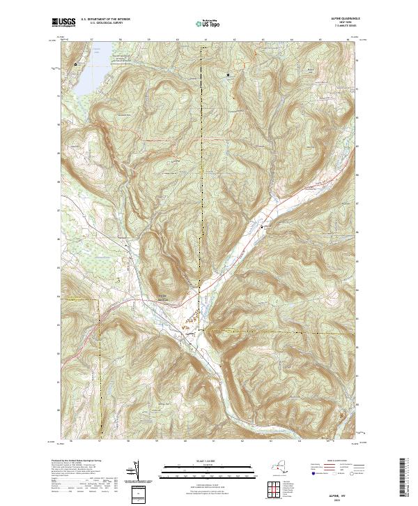 US Topo 7.5-minute map for Alpine NY For Cheap