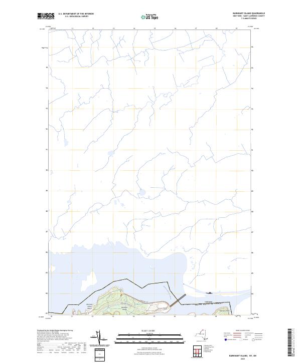 US Topo 7.5-minute map for Barnhart Island NYON For Discount