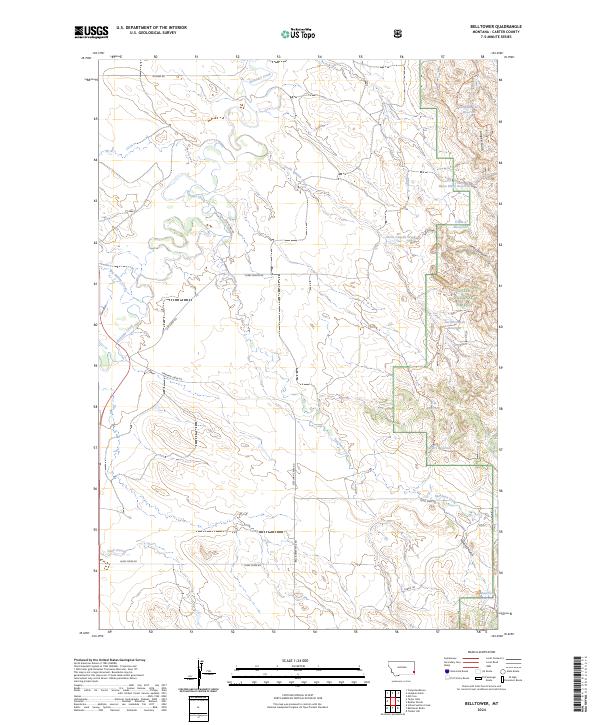 US Topo 7.5-minute map for Belltower MT Discount