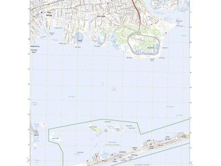 US Topo 7.5-minute map for Bay Shore East NY Sale