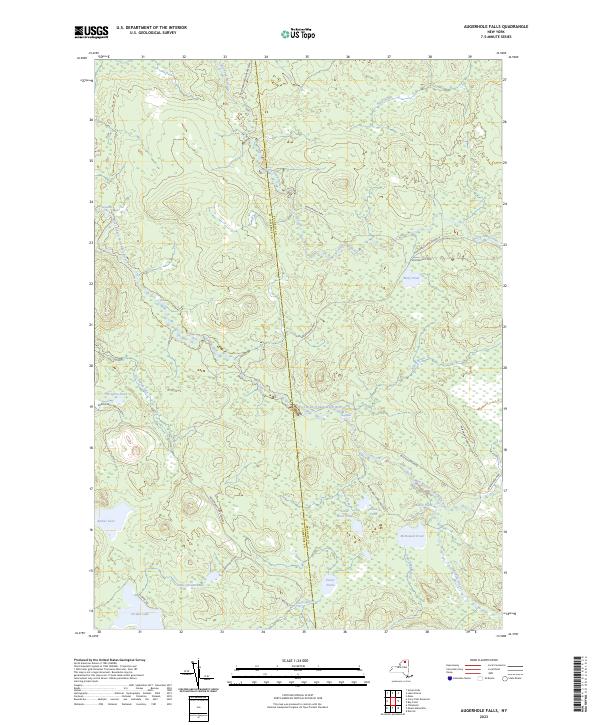 US Topo 7.5-minute map for Augerhole Falls NY Online Hot Sale