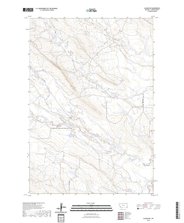 US Topo 7.5-minute map for Alzada NW MT Supply