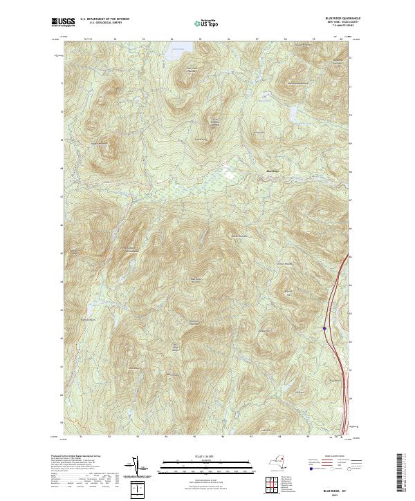 US Topo 7.5-minute map for Blue Ridge NY Fashion