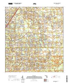 USGS US Topo 7.5-minute map for Wesley Chapel FL 2021 Fashion