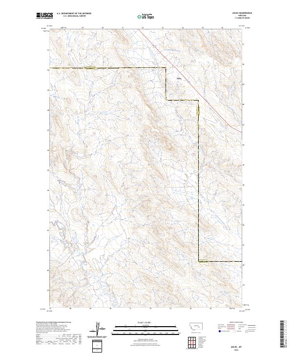 US Topo 7.5-minute map for Ahles MT Fashion