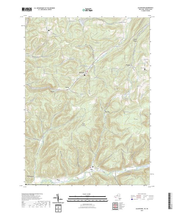 US Topo 7.5-minute map for Allentown NYPA on Sale