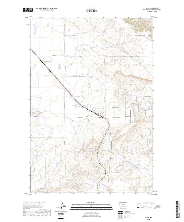 US Topo 7.5-minute map for Acton MT on Sale