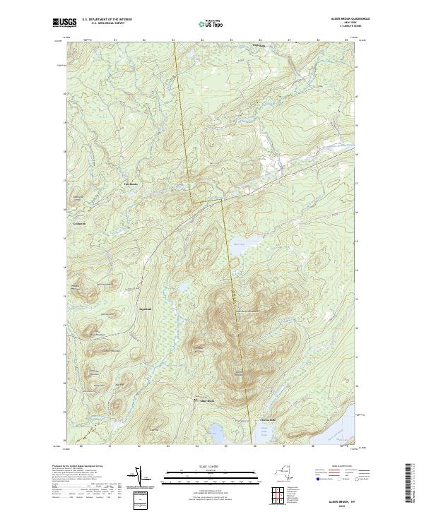 US Topo 7.5-minute map for Alder Brook NY Discount