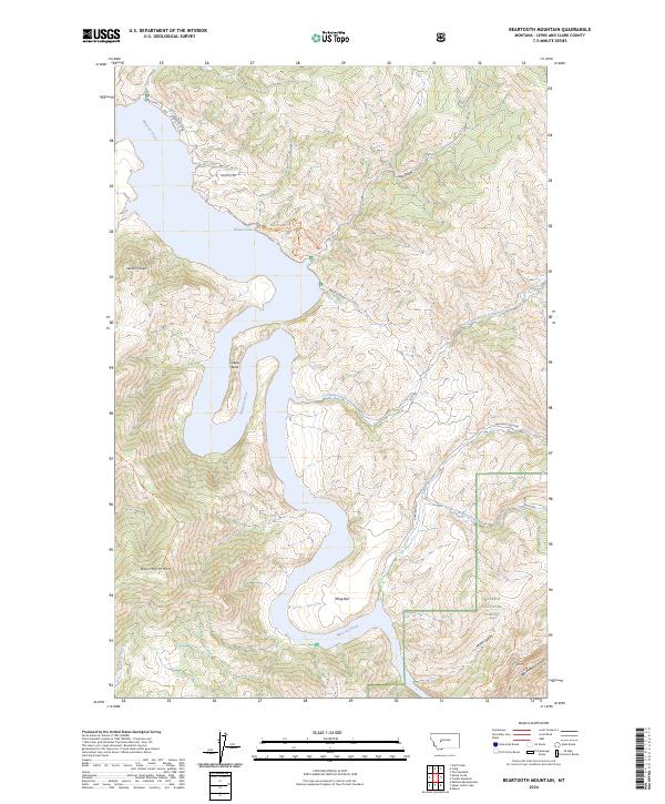 US Topo 7.5-minute map for Beartooth Mountain MT Supply