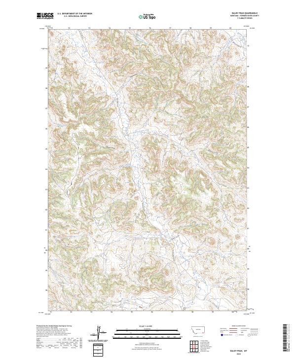 US Topo 7.5-minute map for Baldy Peak MT Sale