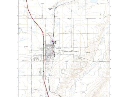 USGS US Topo 7.5-minute map for Wheatland WY 2021 on Sale