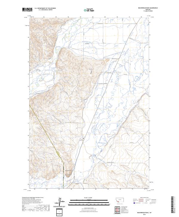 US Topo 7.5-minute map for Beaverhead Rock MT Online now