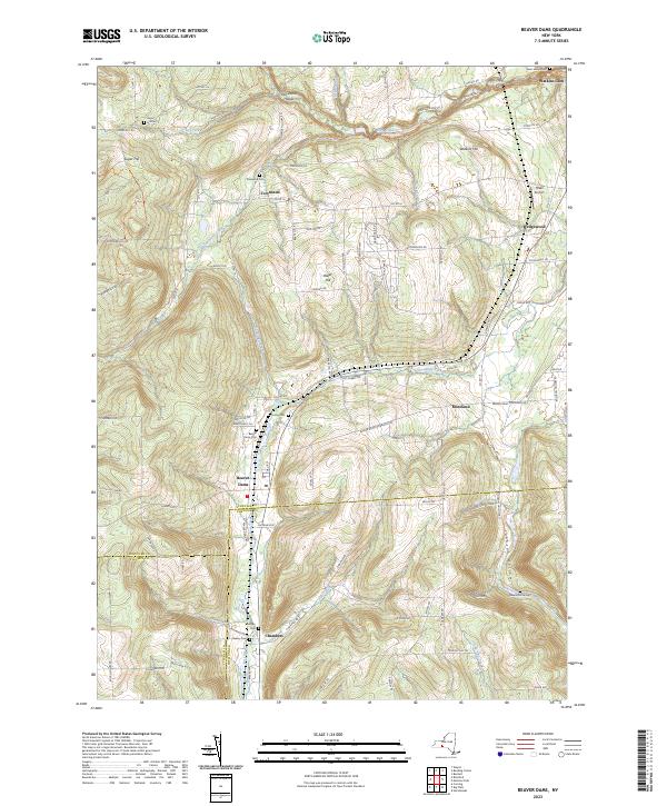 US Topo 7.5-minute map for Beaver Dams NY Fashion