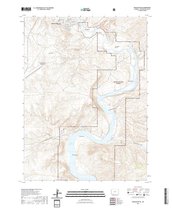 USGS US Topo 7.5-minute map for Whalen Butte WY 2021 For Cheap