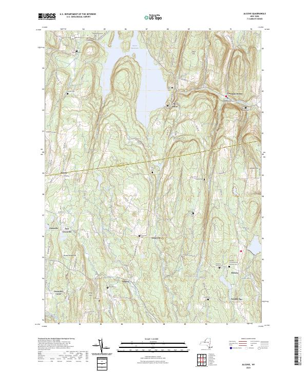 US Topo 7.5-minute map for Alcove NY For Discount