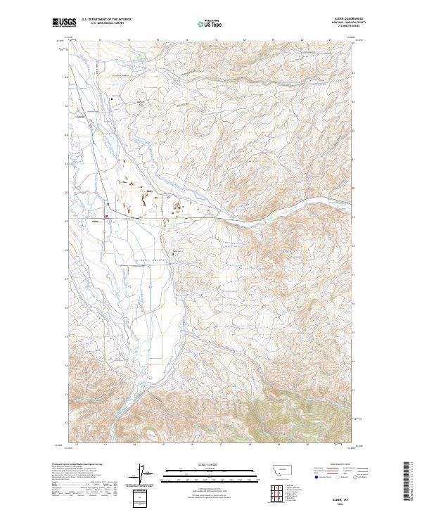 US Topo 7.5-minute map for Alder MT Online