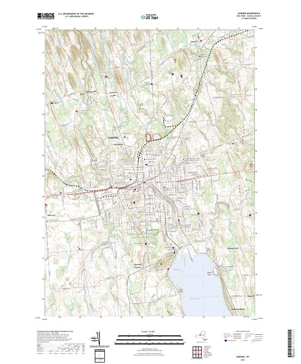 US Topo 7.5-minute map for Auburn NY Discount