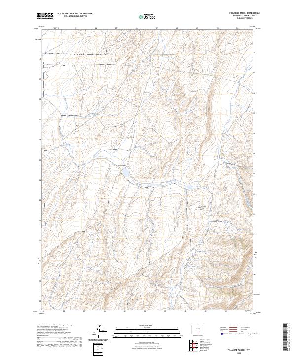 US Topo 7.5-minute map for Fillmore Ranch WY Online Sale