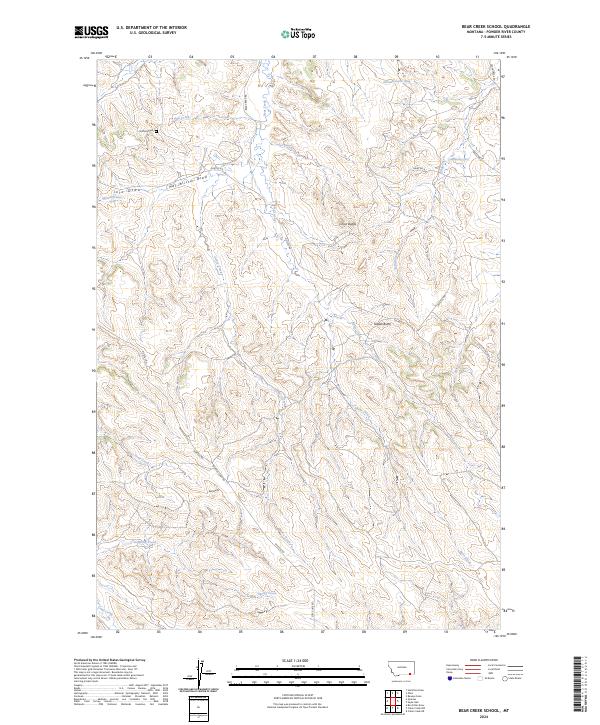 US Topo 7.5-minute map for Bear Creek School MT For Cheap