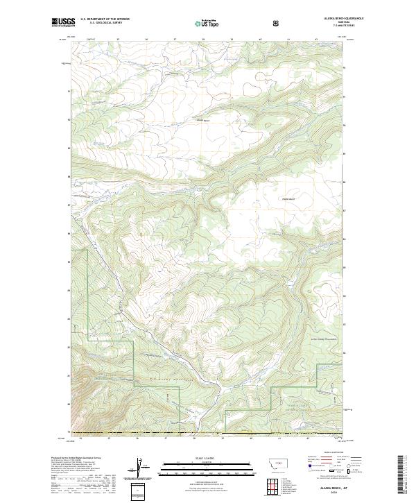 US Topo 7.5-minute map for Alaska Bench MT Discount