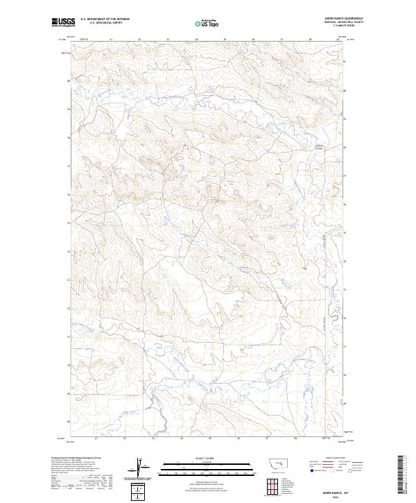 US Topo 7.5-minute map for Akers Ranch MT For Cheap