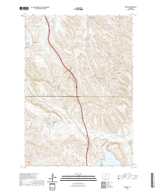 US Topo 7.5-minute map for Banner WY Supply