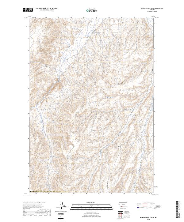 US Topo 7.5-minute map for Belmont Park Ranch MT Fashion