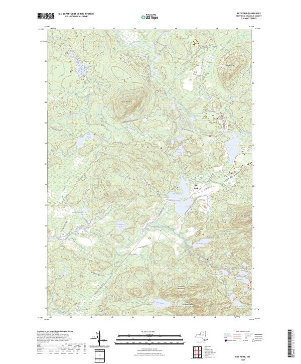 US Topo 7.5-minute map for Bay Pond NY For Discount