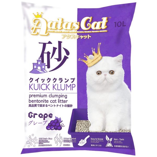 Aatas Cat Kuick Klump Bentonite Cat Litter Grape 10L Online now