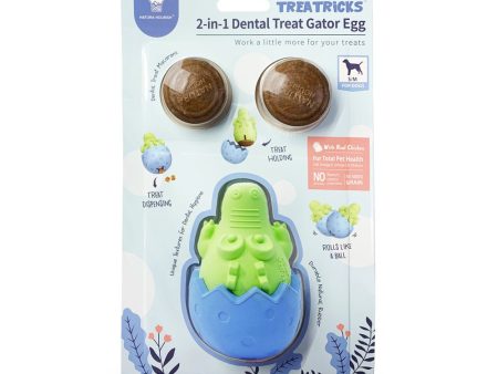 Natura Nourish Treatricks 2-in-1 Chicken Dental Chew Dog Toy (Gator Egg) Sale