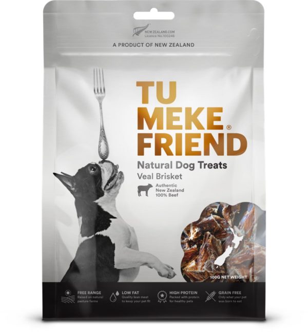 Tu Meke Friend Veal Brisket Grain-Free Air-Dried Dog Treats 100g Supply