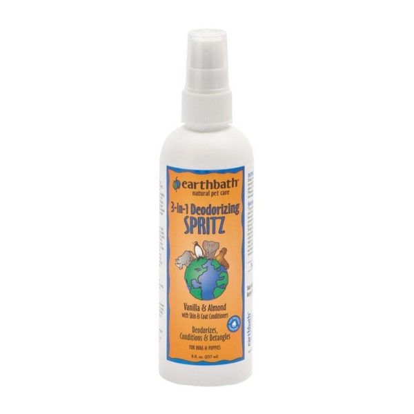 20% OFF: Earthbath 3-In-1 Deodorising Vanilla & Almond Spritz For Dogs 237 ml For Sale