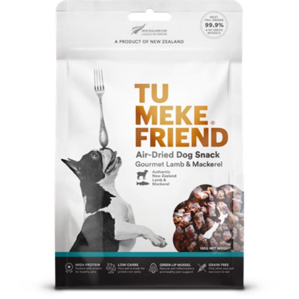 Tu Meke Friend Gourmet Lamb & Mackerel Grain-Free Air-Dried Dog Treats 150g Supply