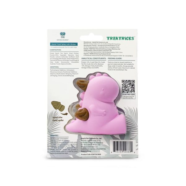 Natura Nourish Treatricks 2-in-1 Chicken Dental Chew Dog Toy (Baby T-Rex) Discount