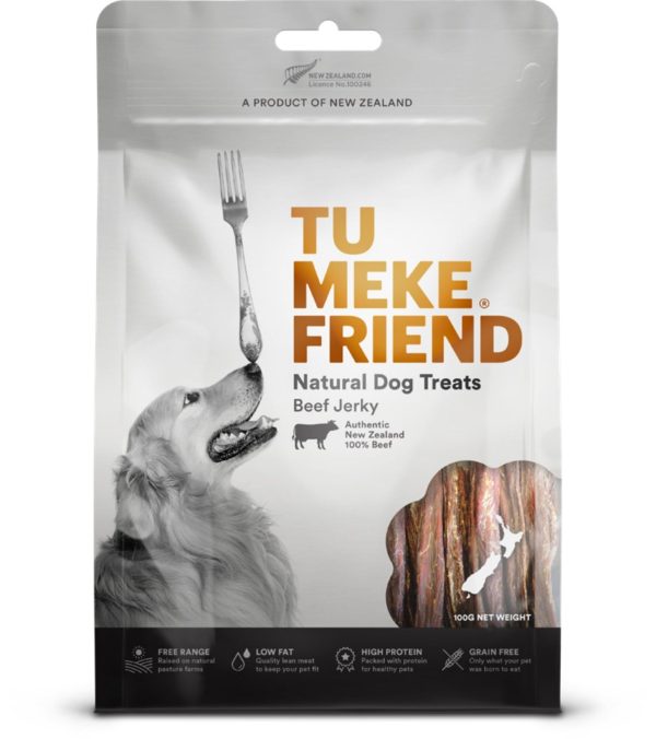 Tu Meke Friend Beef Jerky Grain-Free Air-Dried Dog Treats 100g For Sale