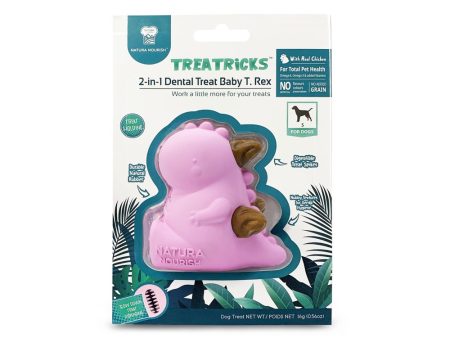 Natura Nourish Treatricks 2-in-1 Chicken Dental Chew Dog Toy (Baby T-Rex) Discount