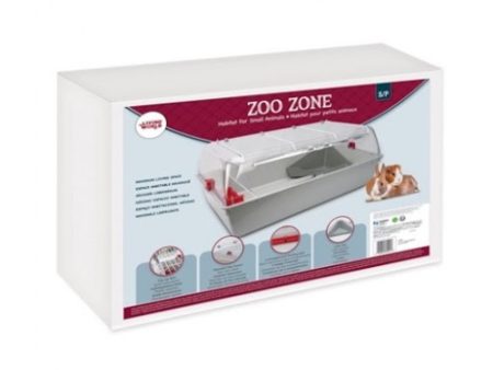 Living World Zoo Zone Small Animal Cage (Grey Burgundy) on Sale