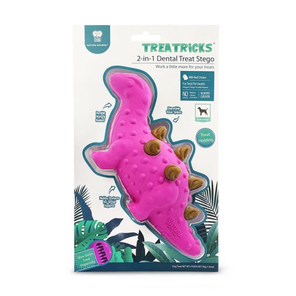 Natura Nourish Treatricks 2-in-1 Chicken Dental Chew Dog Toy (Stego) Online