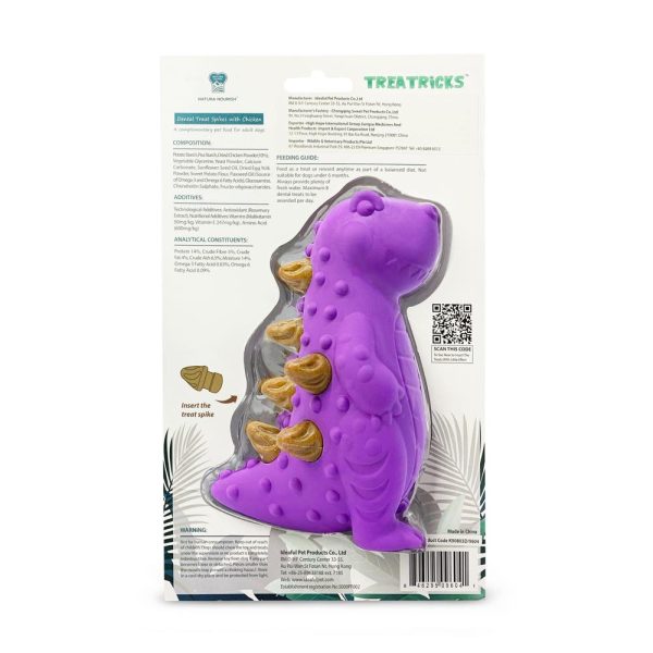 Natura Nourish Treatricks 2-in-1 Chicken Dental Chew Dog Toy (T-Rex) Hot on Sale