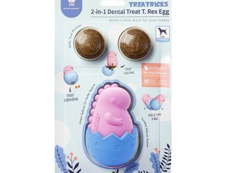 Natura Nourish Treatricks 2-in-1 Chicken Dental Chew Dog Toy (T-Rex Egg) on Sale