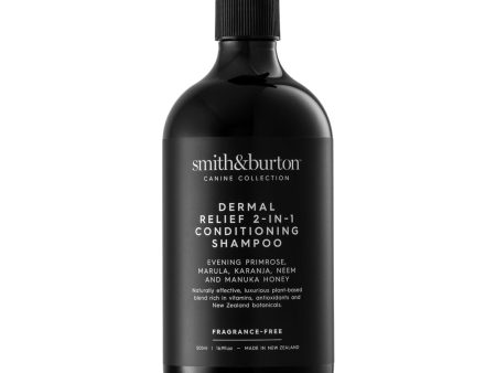 Smith & Burton Canine Collection Dermal Relief 2-in-1 Conditioning Dog Shampoo 500ml For Sale