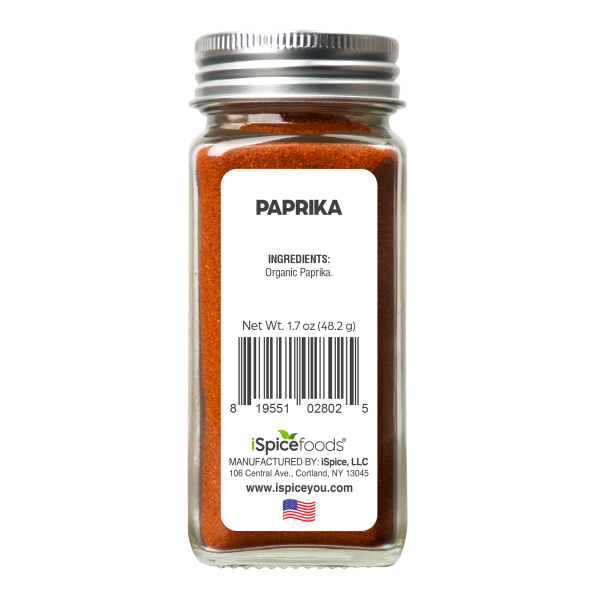 iSpice | Organic Paprika | 1.7 oz | Premium Spices | Kosher | USDA Organic Certified Online Sale