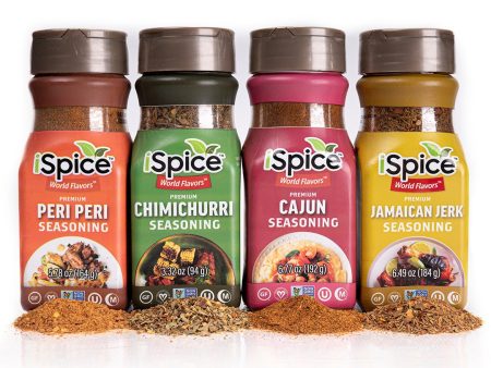 iSpice | 4 Pack of Ethnic  Seasoning | Grill n Roll | Mixed Spice & Seasoning Gift Set | Halal | Kosher on Sale