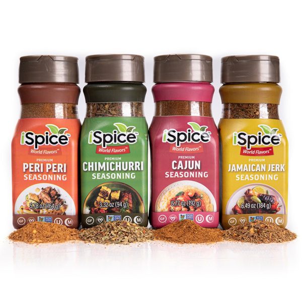 iSpice | 4 Pack of Ethnic  Seasoning | Grill n Roll | Mixed Spice & Seasoning Gift Set | Halal | Kosher on Sale