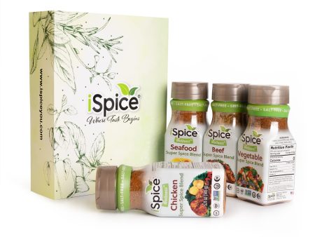 iSpice | 4 Pack Wellness Seasoning | Keto Bundle | Mixed Spice & Seasoning Gift Set | Halal | Kosher Online Hot Sale