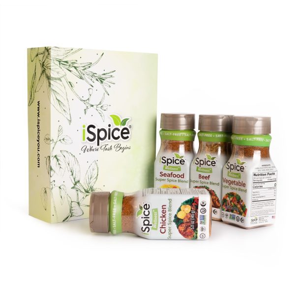 iSpice | 4 Pack Wellness Seasoning | Keto Bundle | Mixed Spice & Seasoning Gift Set | Halal | Kosher Online Hot Sale