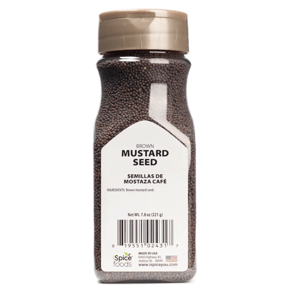 iSpice | Mustard Seed Brown | 7.8 oz | Gourmet Spice | Kosher| Pungent flavor Online now