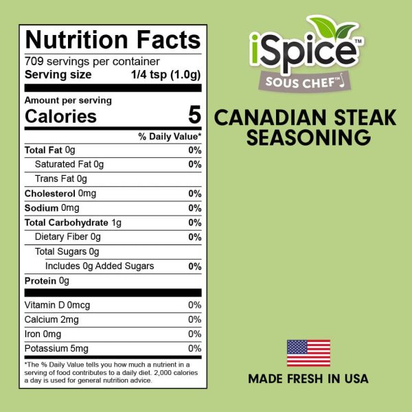 iSpice | Canadian Steak Seasoning | 8 oz | Mixed Spices & Seasonings | Kosher | Steak Mastery For Discount